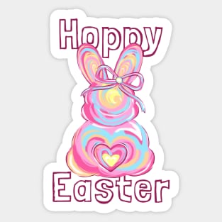 Vibrant Easter Bunny Design for Girls Sticker